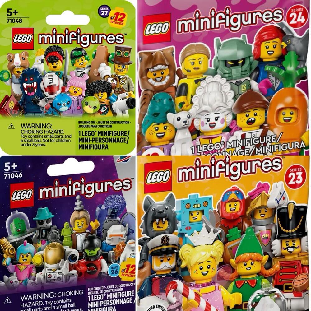 LEGO Minifigures  Series 23 24 26 27 : Lot Of 4 New Sealed Multi Series Packs